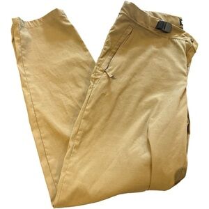 MEC Youth Pants Size 16 Taupe Tan Casual Hiking Tapered High Rise Minimalist